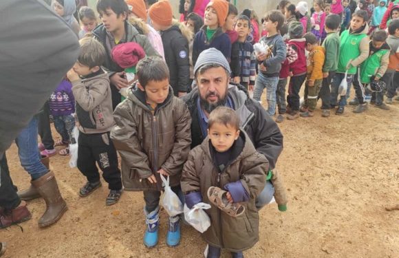 GIMDES; IN SYRIA’S IDLIB, WHICH IS IN HUNGRY, THIRST, COMPLETELY POVERTY.